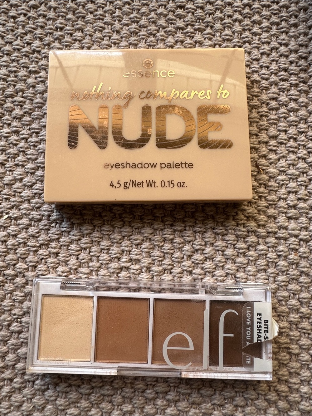 Essence Eyeshadow Palette  and Elf mini - Beige, Tan, Brown